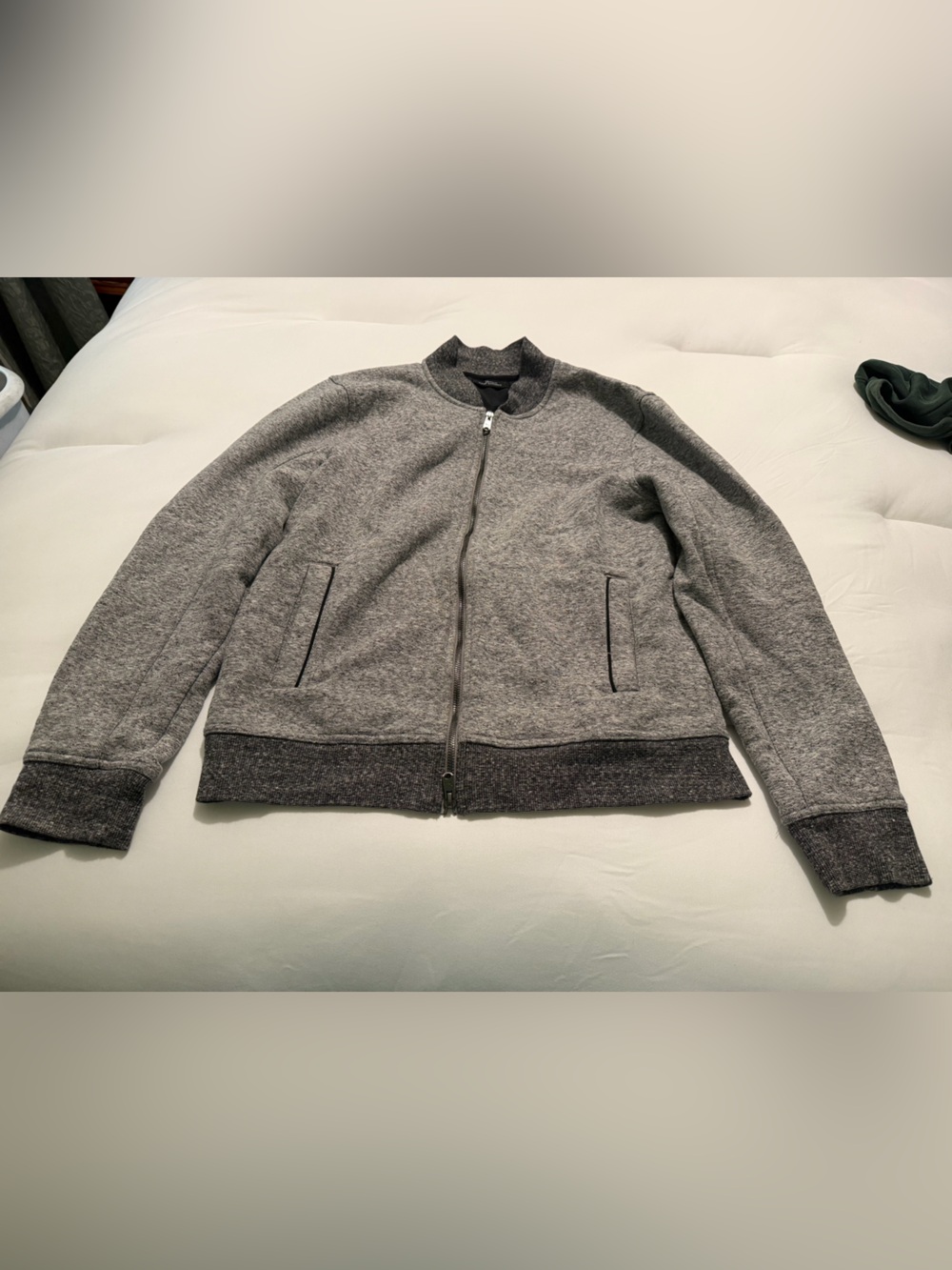 Marc Anthony Heather Gray Zip Front Jacket